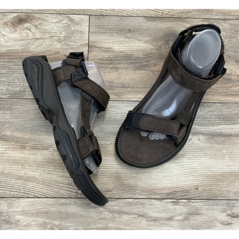 Teva Terra Fi 4 Mens Sandals Size 9.5 Brown Turkish Coffee Leather Walking
